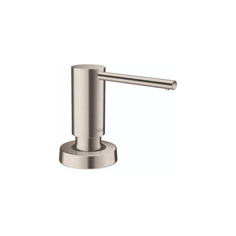hansgrohe Talis Modern Bath and Kitchen Sink Soap Dispenser in Stainless Steel Optic, 40448801 - Image 1